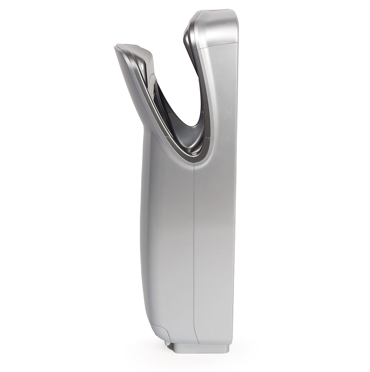 Side view of WhiffAway R1.1 Hand Dryer in silver